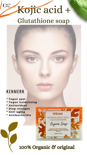 Kojic Acid & Glutathione Zeep  met Collageen & Vit C  – Organic & Original | Anti-Aging, Anti-Pigment & Antioxidant | Verheldert Donkere Vlekken, Reinigt Poriën & Vermindert Eczeem - Afbeelding 6